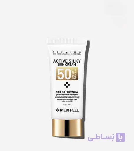 کرم ضد آفتاب اکتیو سیلکی مدی‌پیل SPF50