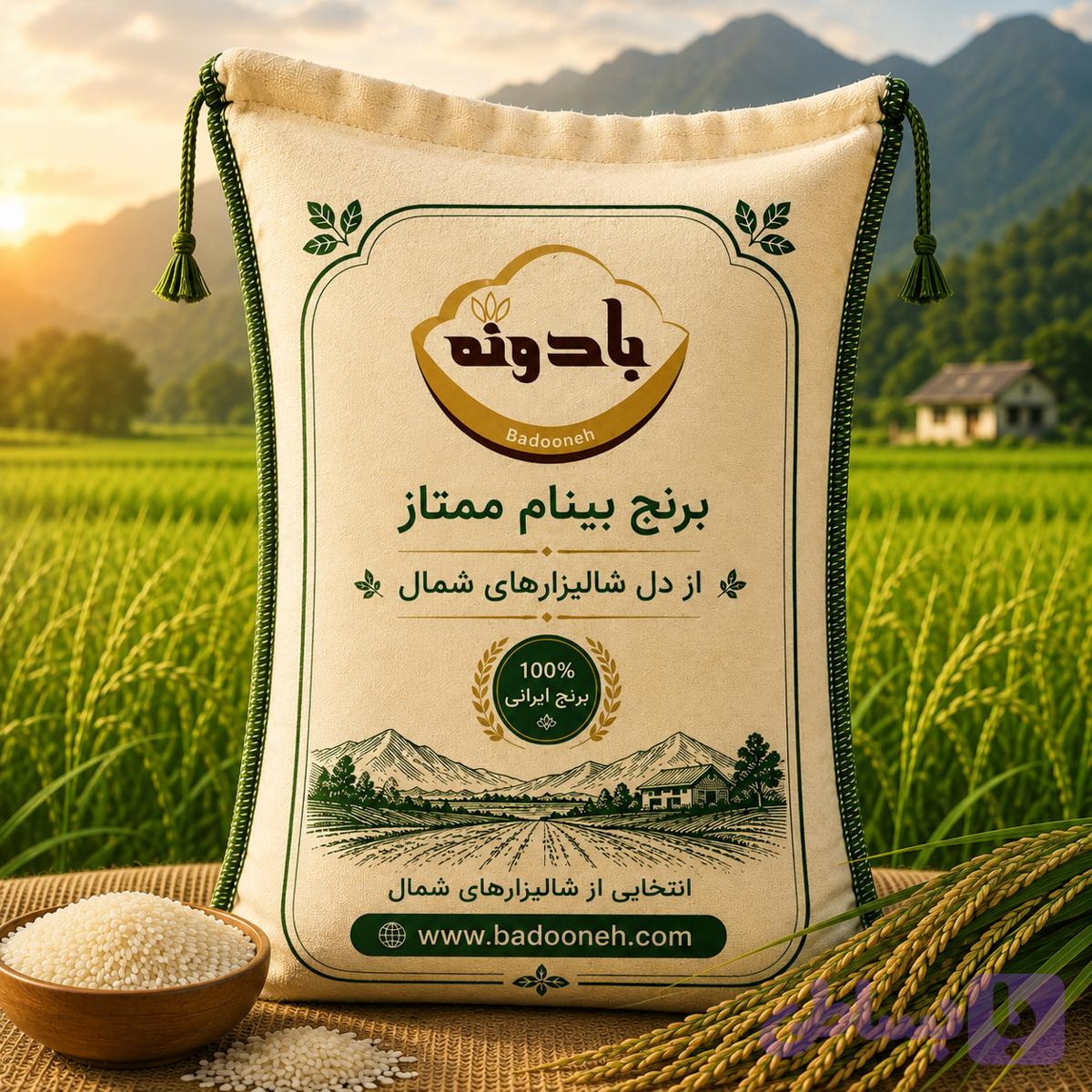 برنج بینام ایرانی بادونه