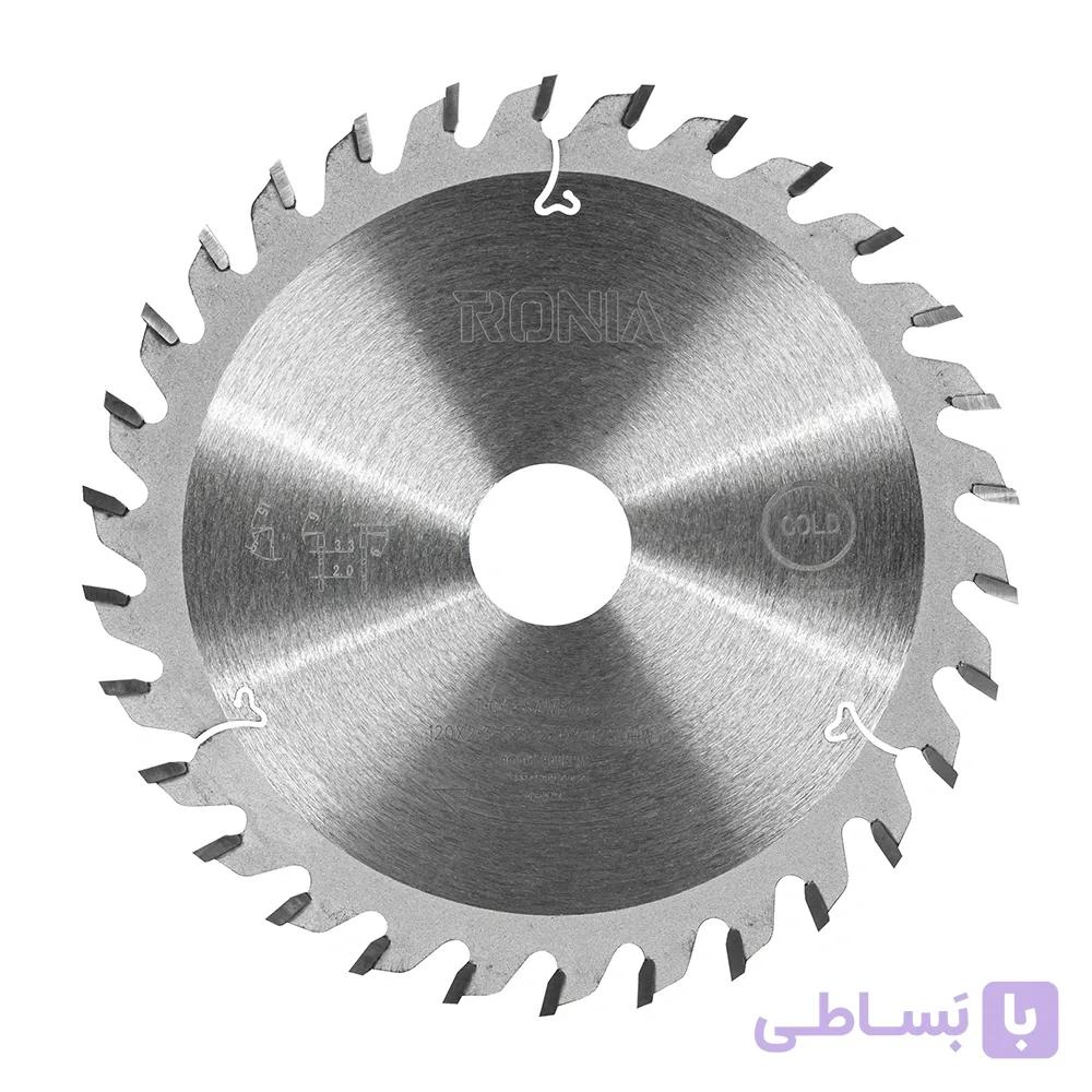 تیغ اره خط زن قطر 12 سانتی متر 30 دندانه با شفت 20 ضخامت 2.3 تا 3.3 رونیا مدل RSS-23CO1203020T — تصویر 1