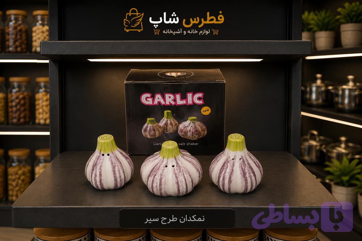 نمکدان سیر سرامیکی تک کارتون