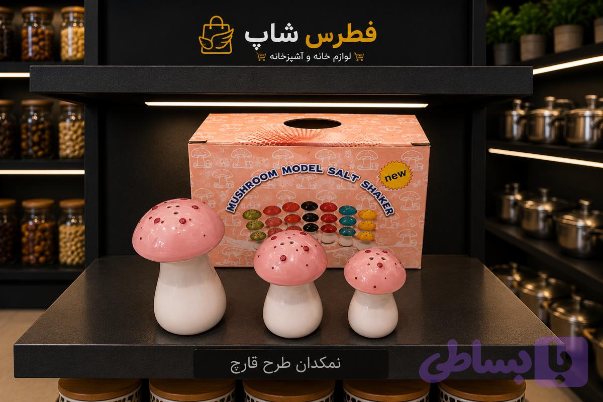 نمکدان قارچ سرامیکی تک کارتون