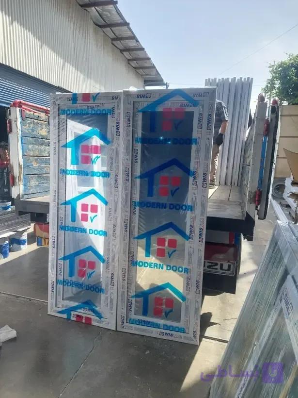 درب یو پی وی سی تمام آینه عرض 100*200 UPVC