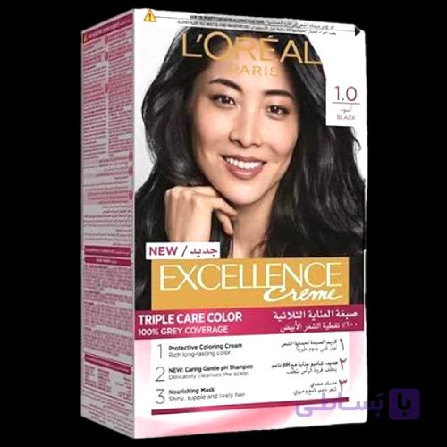 رنگ مو لورآل Excellence شماره 1 مشکی طبیعی | L’Oréal Paris Excellence Crème 1 Natural Black — تصویر 1