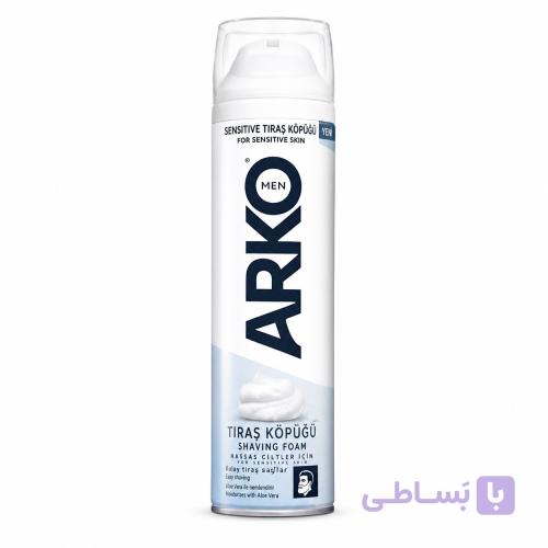 فوم اصلاح مردانه آرکو من سنسیتیو مخصوص پوست حساس 300 میلی‌لیتر | Arko Men Sensitive Tıraş Köpüğü — تصویر 1