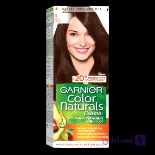 رنگ مو گارنیر Color Naturals شماره 4 قهوه‌ای طبیعی | Garnier Color Naturals 4.0 Brown