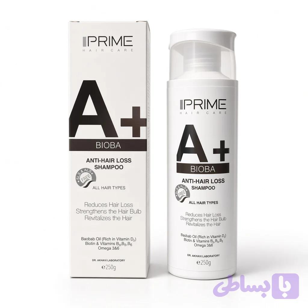 شامپو تقویت کننده موهای دارای ریزش پرایم PRIME مناسب انواع مو حجم ۲۵۰ گرم