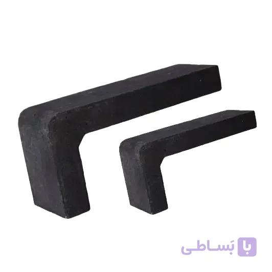 آجر نسوز ال گرد 20*10 مشکی قطر 8 | آکو آجر