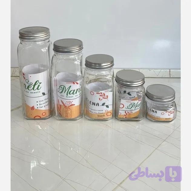 بانکه مربع شیشه ای درب فلزی