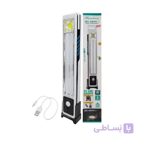 چراغ مهتابی اضطراری 51 لامپ سولار دار HEL-6889T