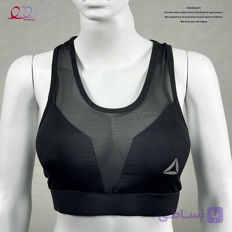 نیم تنه ورزشی زنانه جلوتوری کاپدار جذاب ریباک reebok — تصویر 1