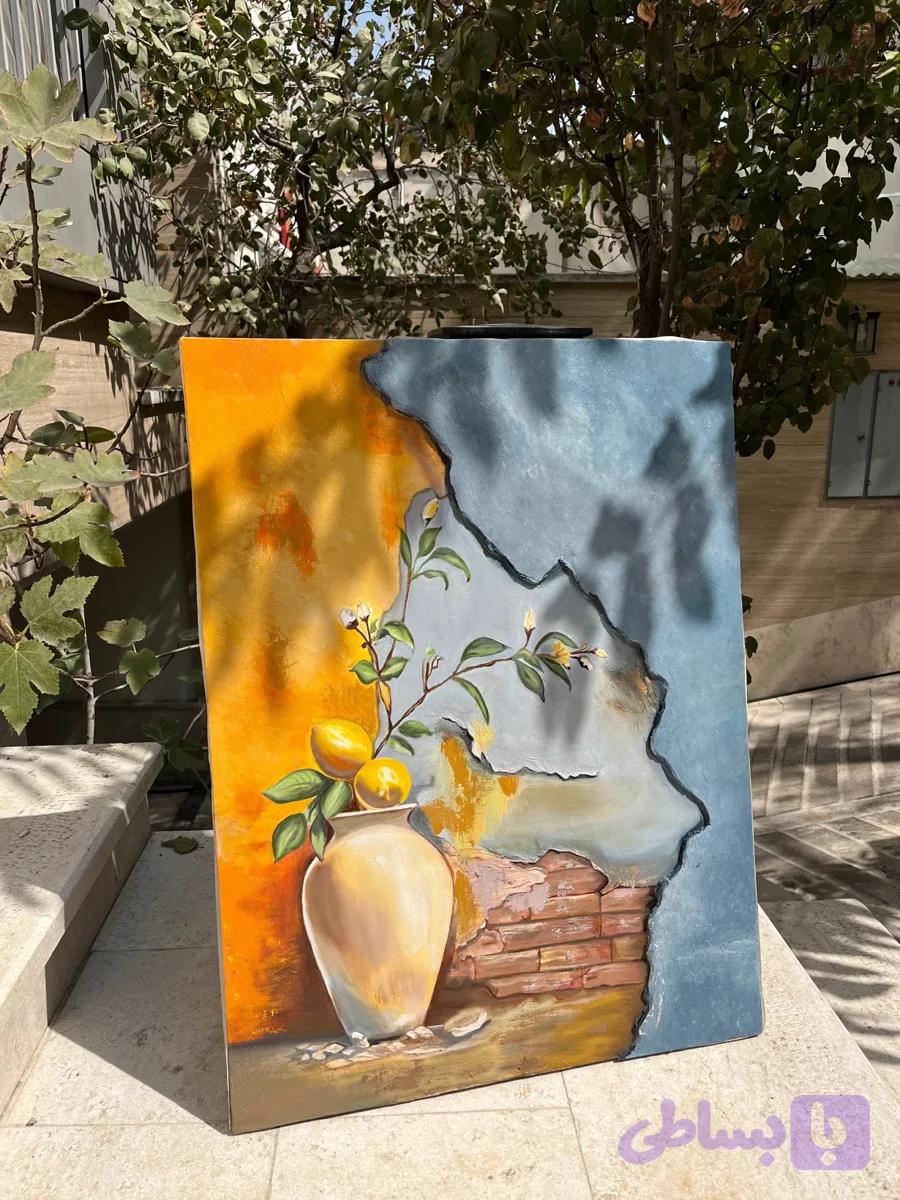 تابلو رنگ روغن دیوار قدیمی — تصویر 1