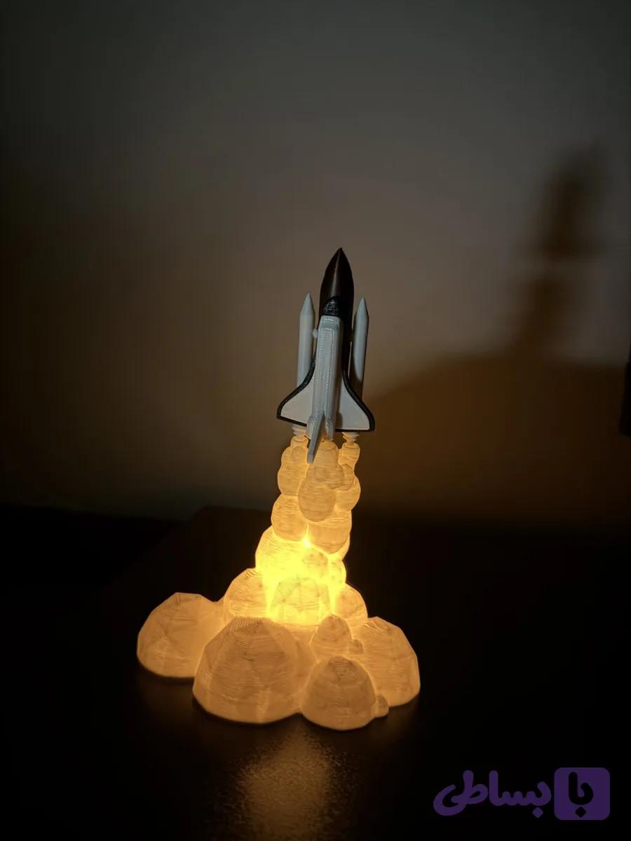 ایکن لایت چراغ خواب موشک و شاتل فضایی همراه ابر اتش (shuttle fire) — تصویر 1
