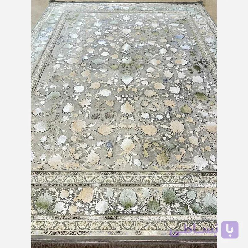 فرش 1200 شانه طرح مهسا نقره ای اکرولیک (پس کرایه)