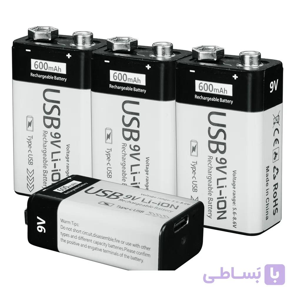 باتری قابل شارژ XTAR 9V 600mAh Type C