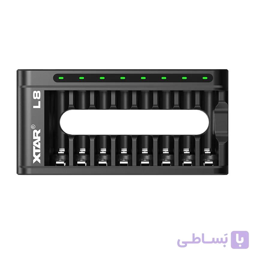 شارژر هوشمند باتری قلمی و نیم قلم اکستار 8 شیار XTAR Intelligent Charger L8 Box