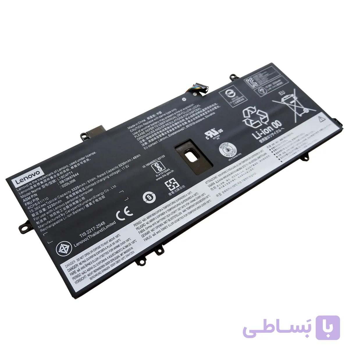 باتری اورجینال لپ تاپ لنوو Lenovo ThinkPad X1 Yoga Gen 5 L18C4P71 — تصویر 1
