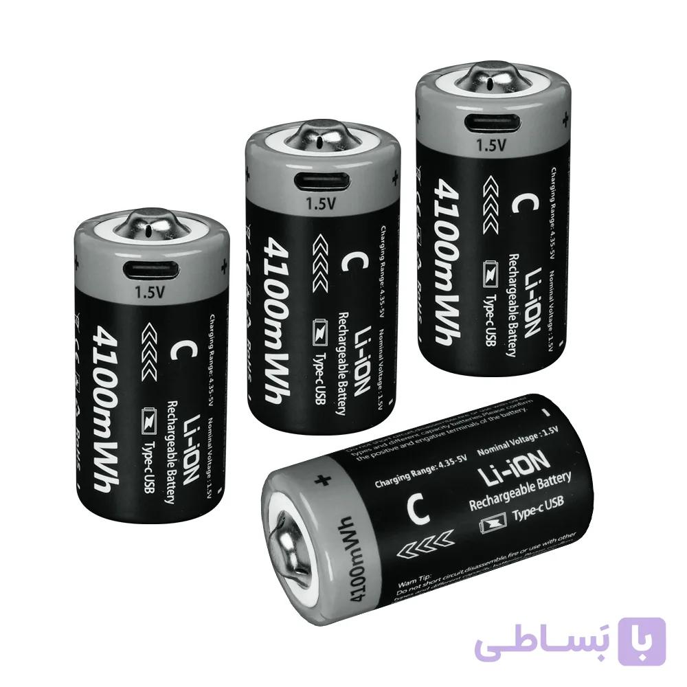 باتری قابل شارژ Type C سایز 7400mWh Size D