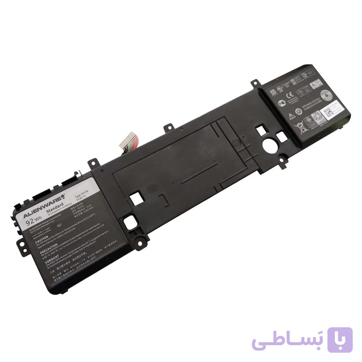 باتری اورجینال لپ تاپ دل Dell Alienware 15 R1 R2 191YN — تصویر 1