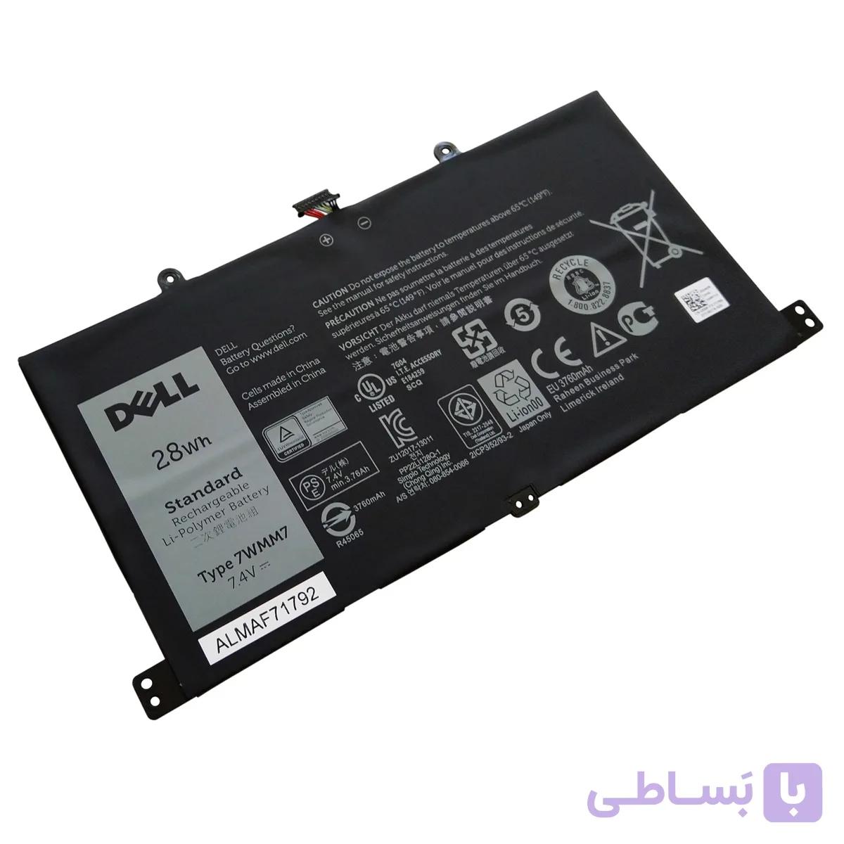 باتری اورجینال لپ تاپ دل Dell Venue 11 Pro 7WMM7