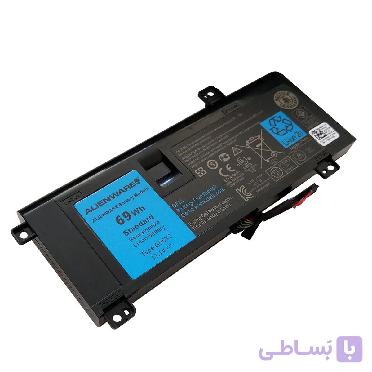 باتری اورجینال لپ تاپ دل Dell Alienware A14 14D M14X G05YJ — تصویر 1