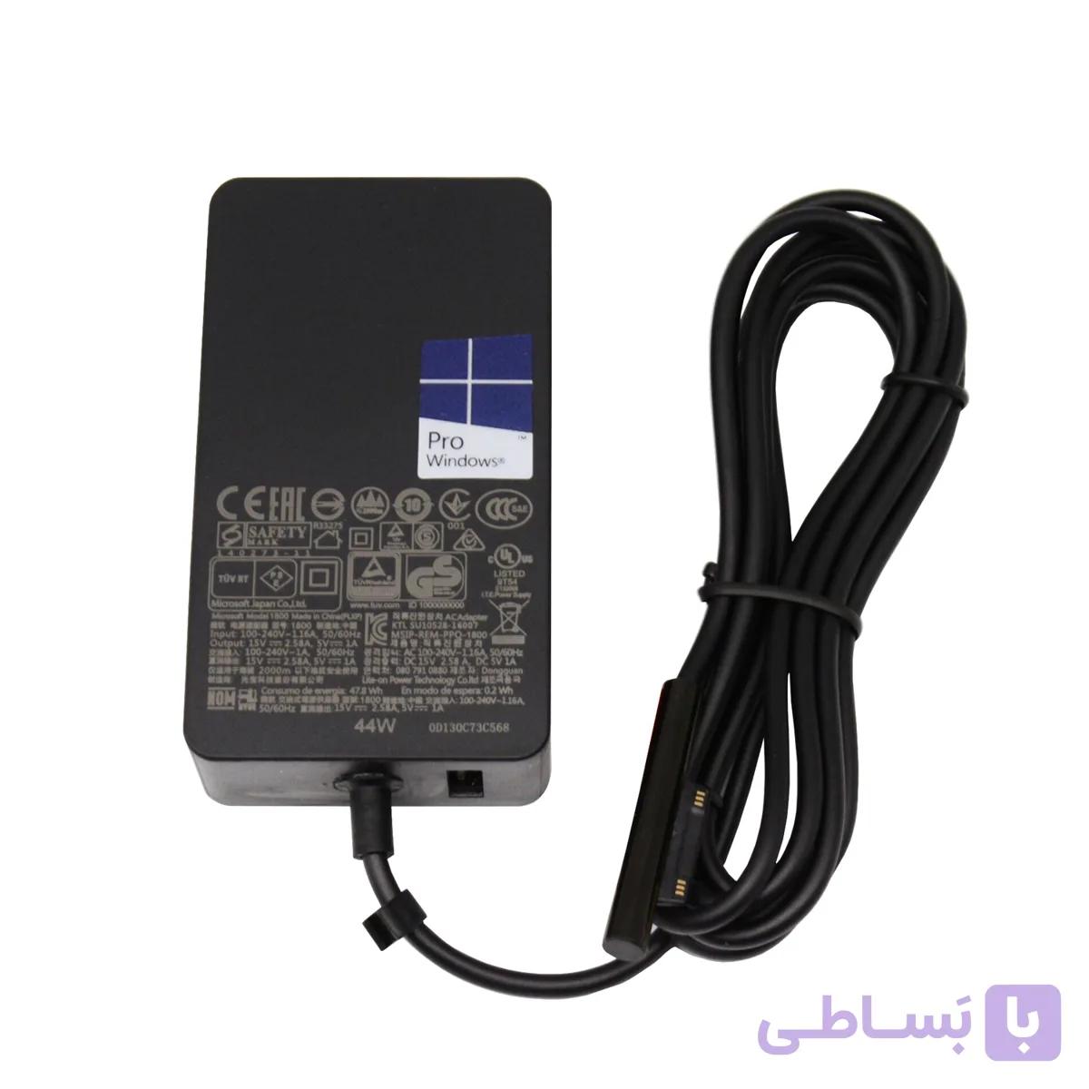 شارژر اورجینال مایکروسافت سرفیس Microsoft Surface 15V 2.58A 44W — تصویر 1