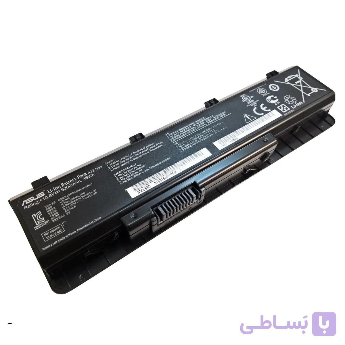 باتری اورجینال لپ تاپ ایسوس Asus N45 N55 N75 A32-N55