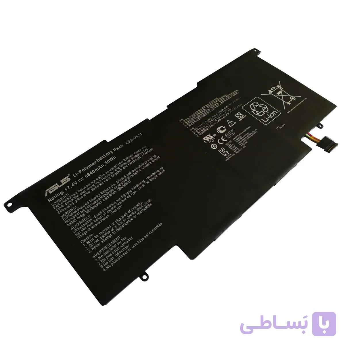 باتری اورجینال لپ تاپ ایسوس Asus ZenBook UX31 C22-UX31 — تصویر 1