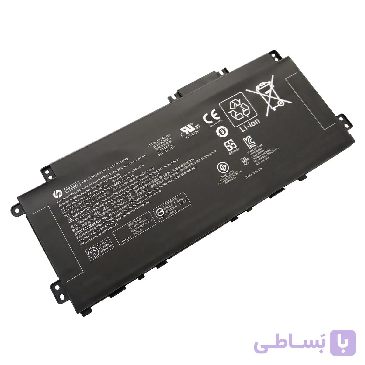 باتری اورجینال لپ تاپ اچ پی HP Pavilion 13 14 PP03XL