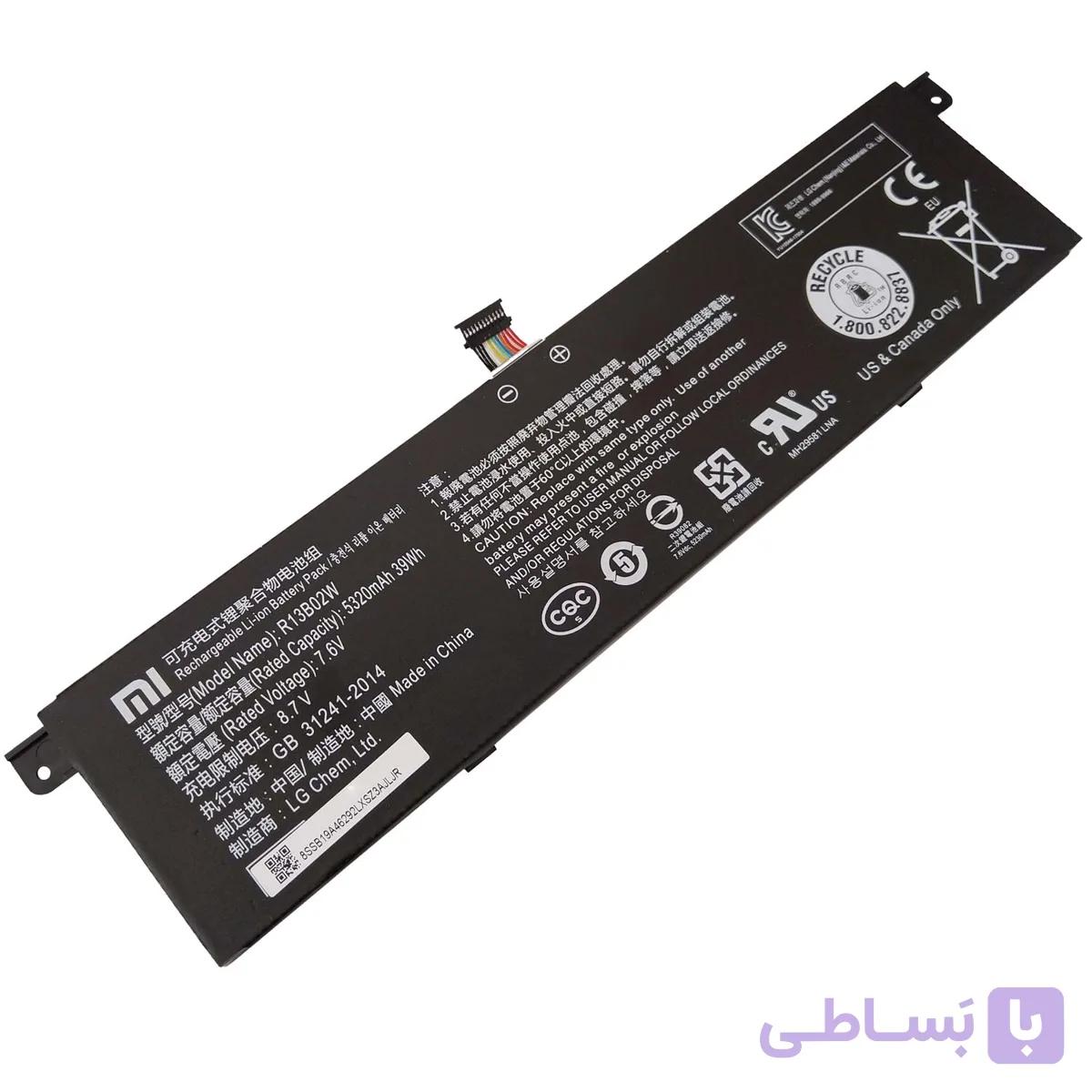باتری اورجینال لپ تاپ شیائومی Xiaomi Mi Notebook Air 13.3 R13B02W