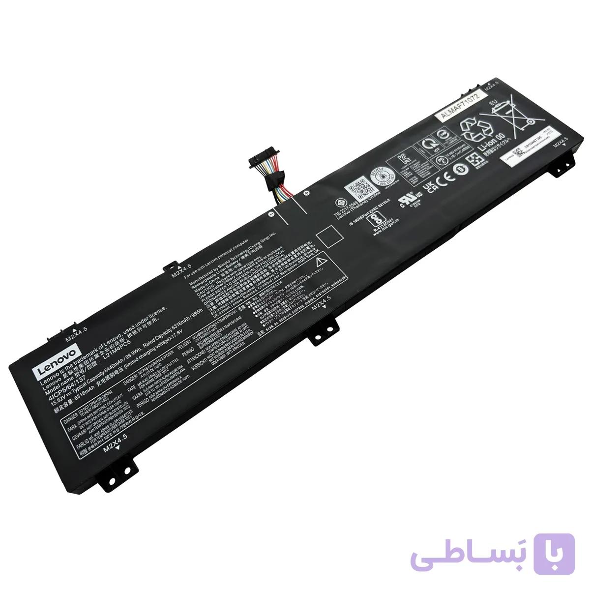 باتری اورجینال لپ تاپ لنوو Lenovo Legion 7 16IAX7 L21M4PC5