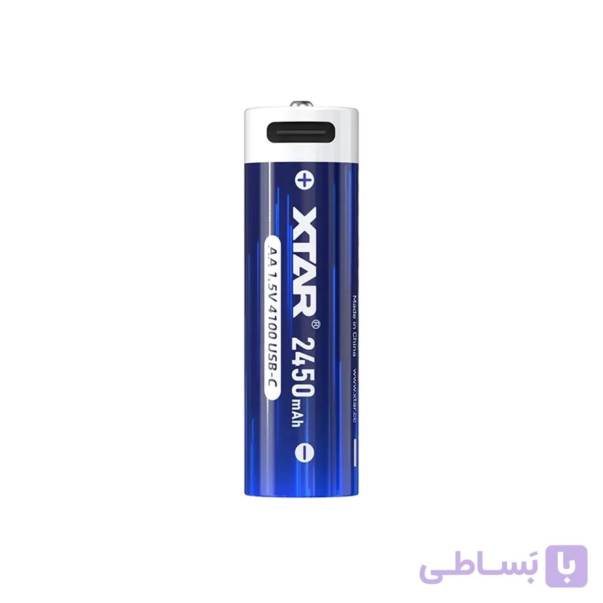 باتری قلمی قابل شارژ اکستار XTAR 1.5V AA 3000mAh Type C