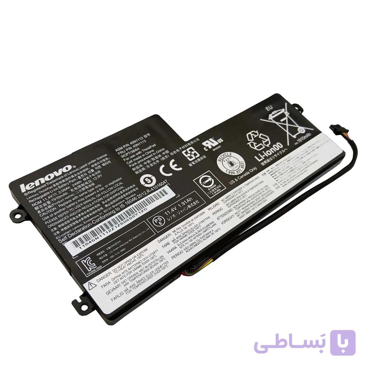 باتری اورجینال لپ تاپ لنوو Lenovo ThinkPad T440S T450S 45N1112 — تصویر 1
