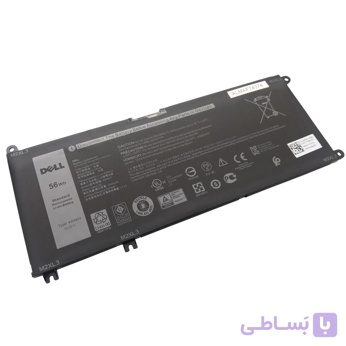 باتری اورجینال لپ تاپ دل Dell Inspiron 7353 7577 7778 4WN0Y