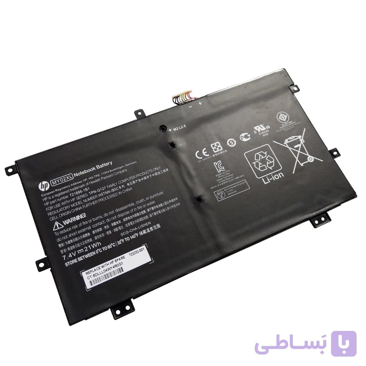 باتری اورجینال لپ تاپ اچ پی HP Pavilion X2 Slatebook X2 MY02XL — تصویر 1