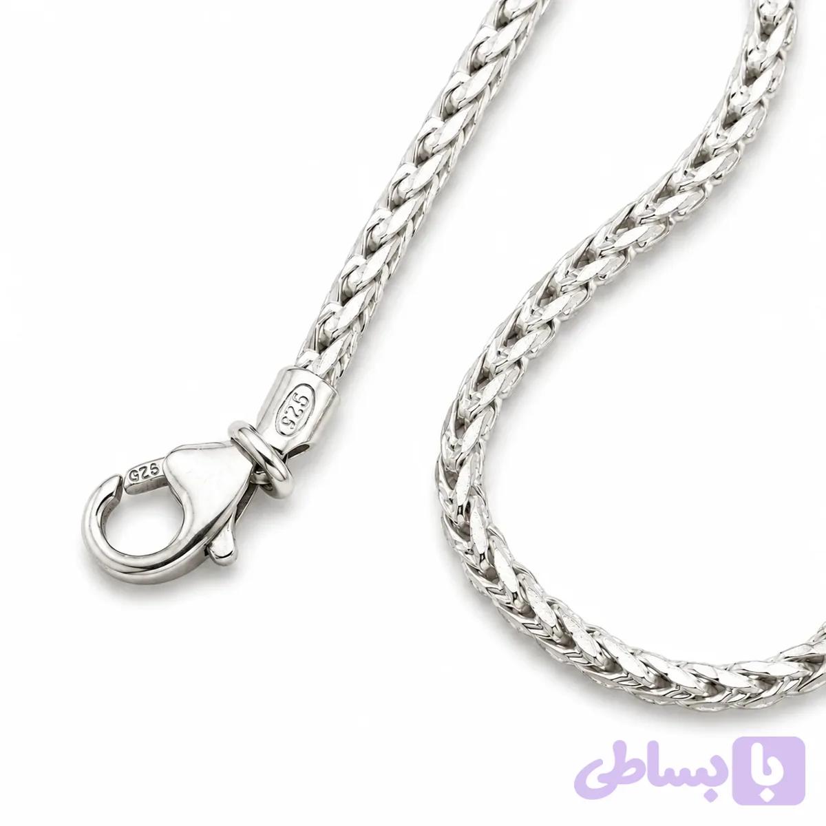 دستبند مردانه نقره ۹۲۵ ایتالیایی بیزانتین | Italian 925 Silver Byzantine Bracelet — تصویر 1