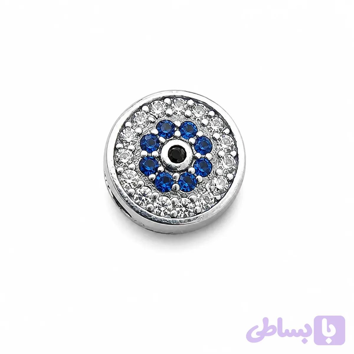 قفل دیسکی آبی نگین‌دار پاندورا | Pandora Moments Sparkling Blue Disc Clasp — تصویر 1