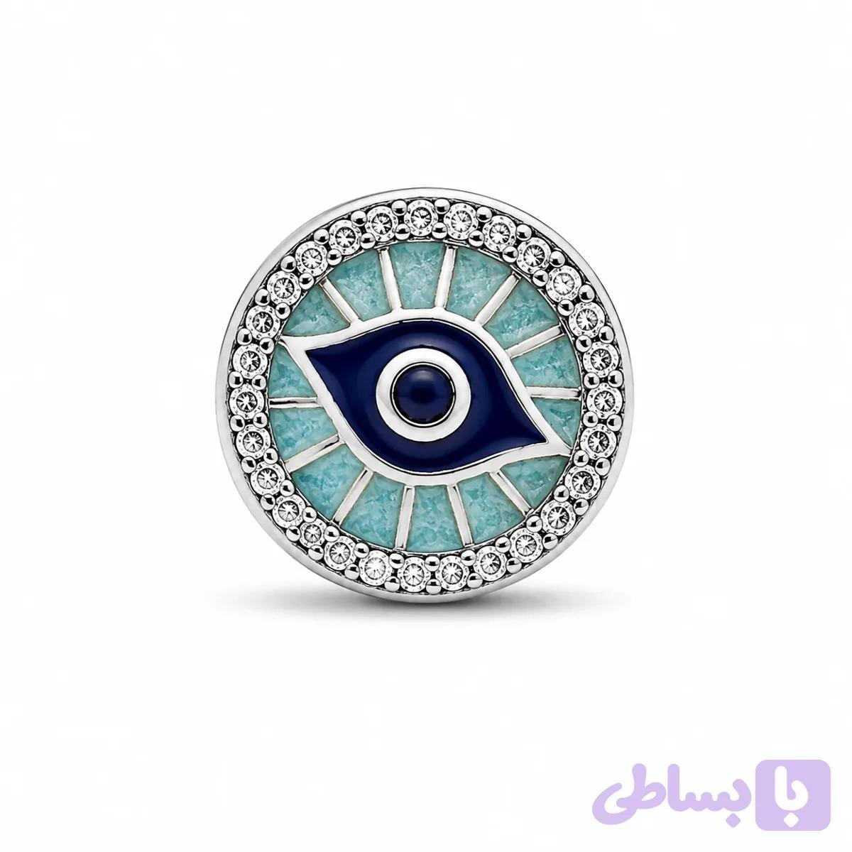 چارم چشم‌نظر آبی نگین‌دار پاندورا | Pandora Moments Blue Evil Eye Charm — تصویر 1
