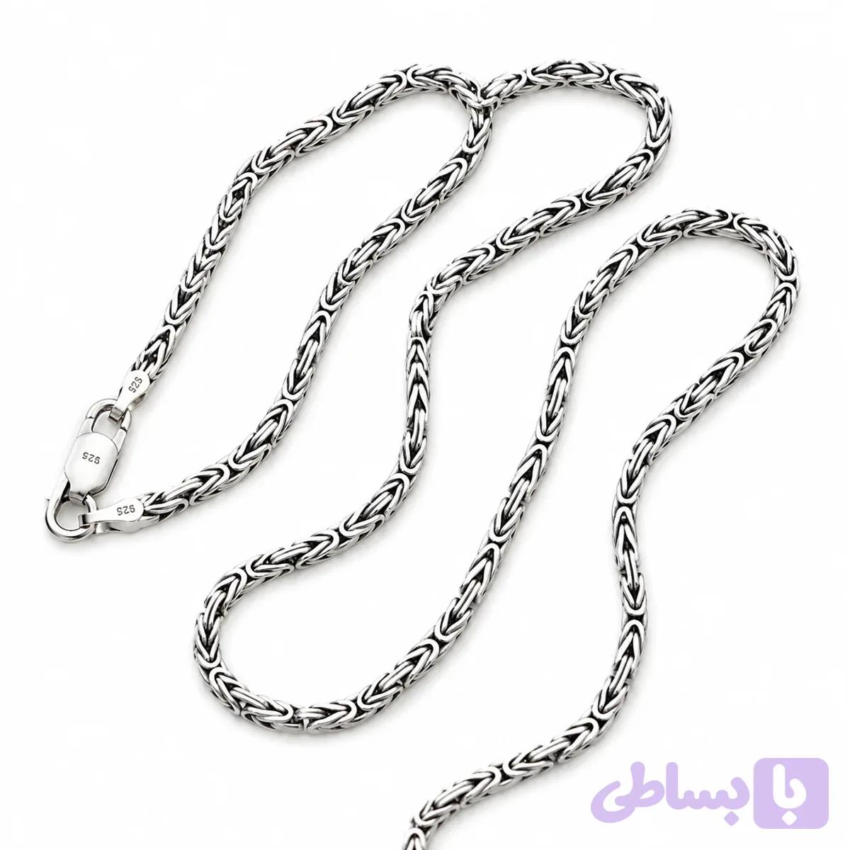 زنجیر مردانه نقره ۹۲۵ ایتالیایی فرانکو | Italian 925 Silver Franco Chain — تصویر 1