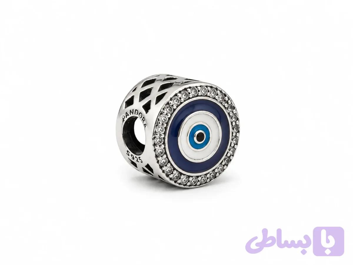 چارم چشم‌نظر آبی نگین‌دار پاندورا | Pandora Moments Blue Evil Eye Charm — تصویر 1