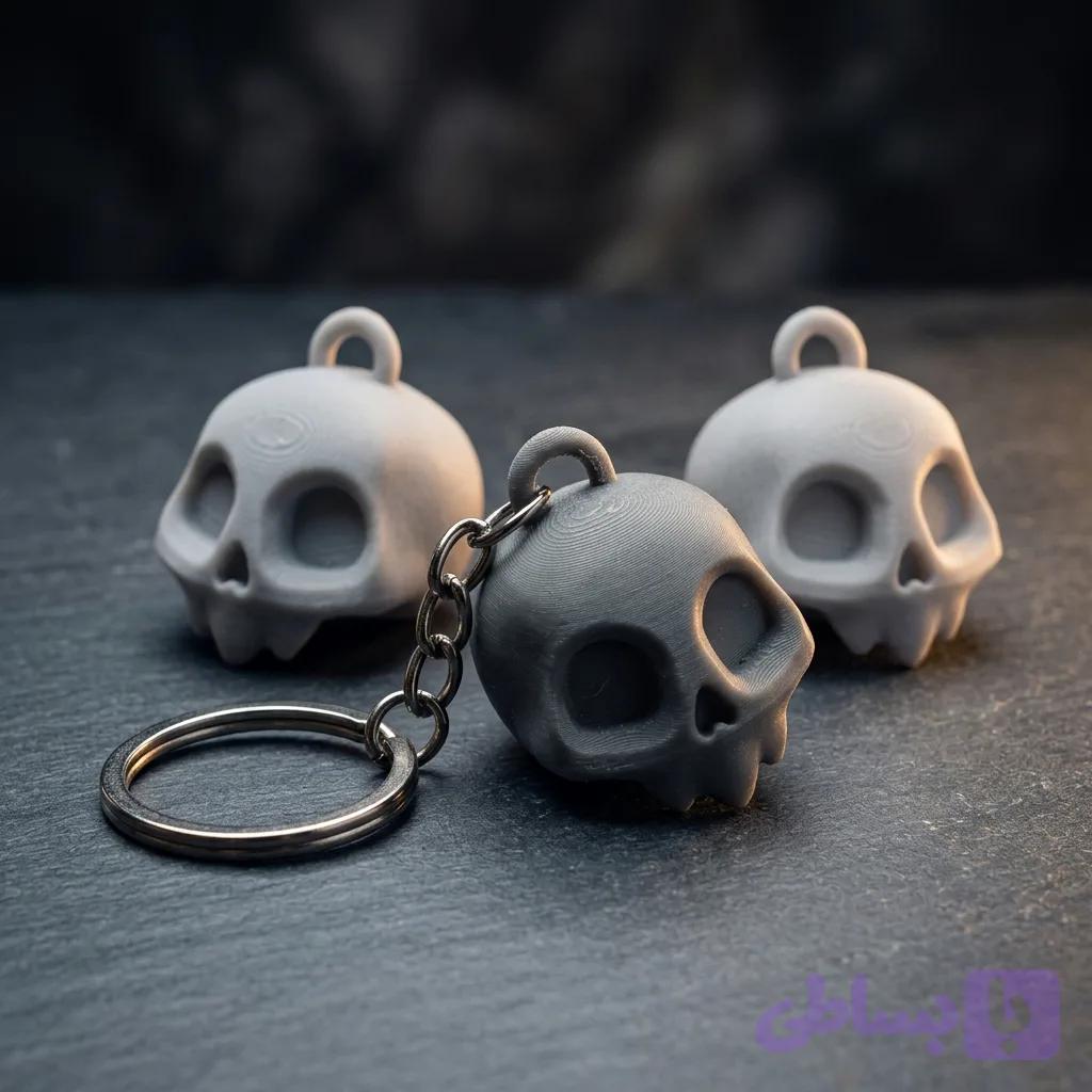 جاکلیدی جمجمه بامزه Cute Skull Keychain