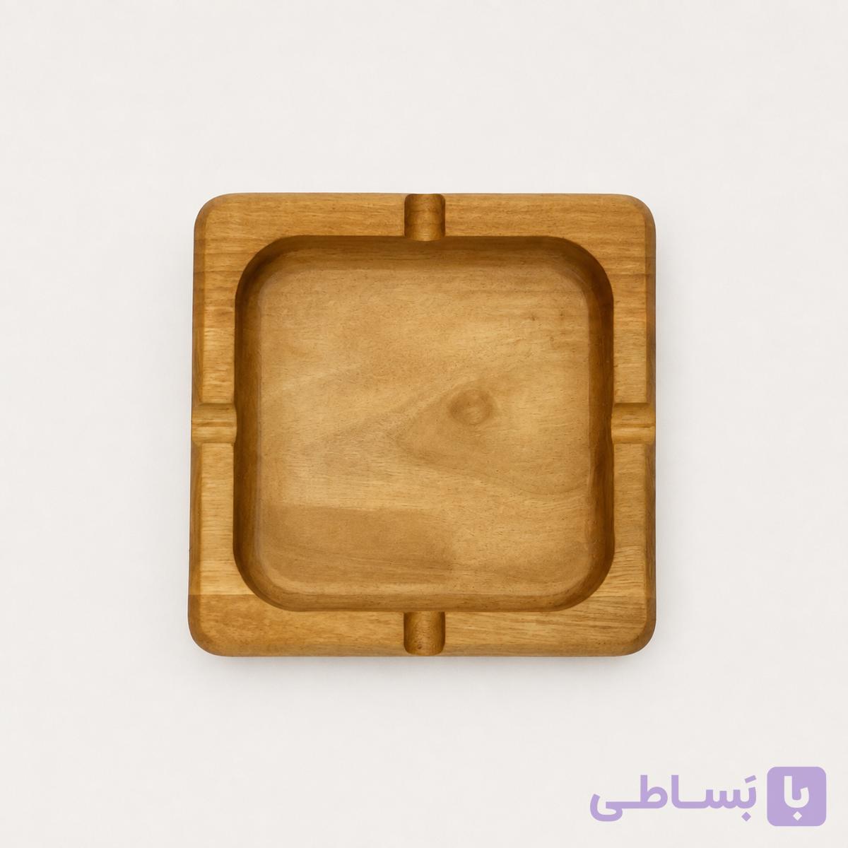 زیر سیگاری چوبی مربع — تصویر 1