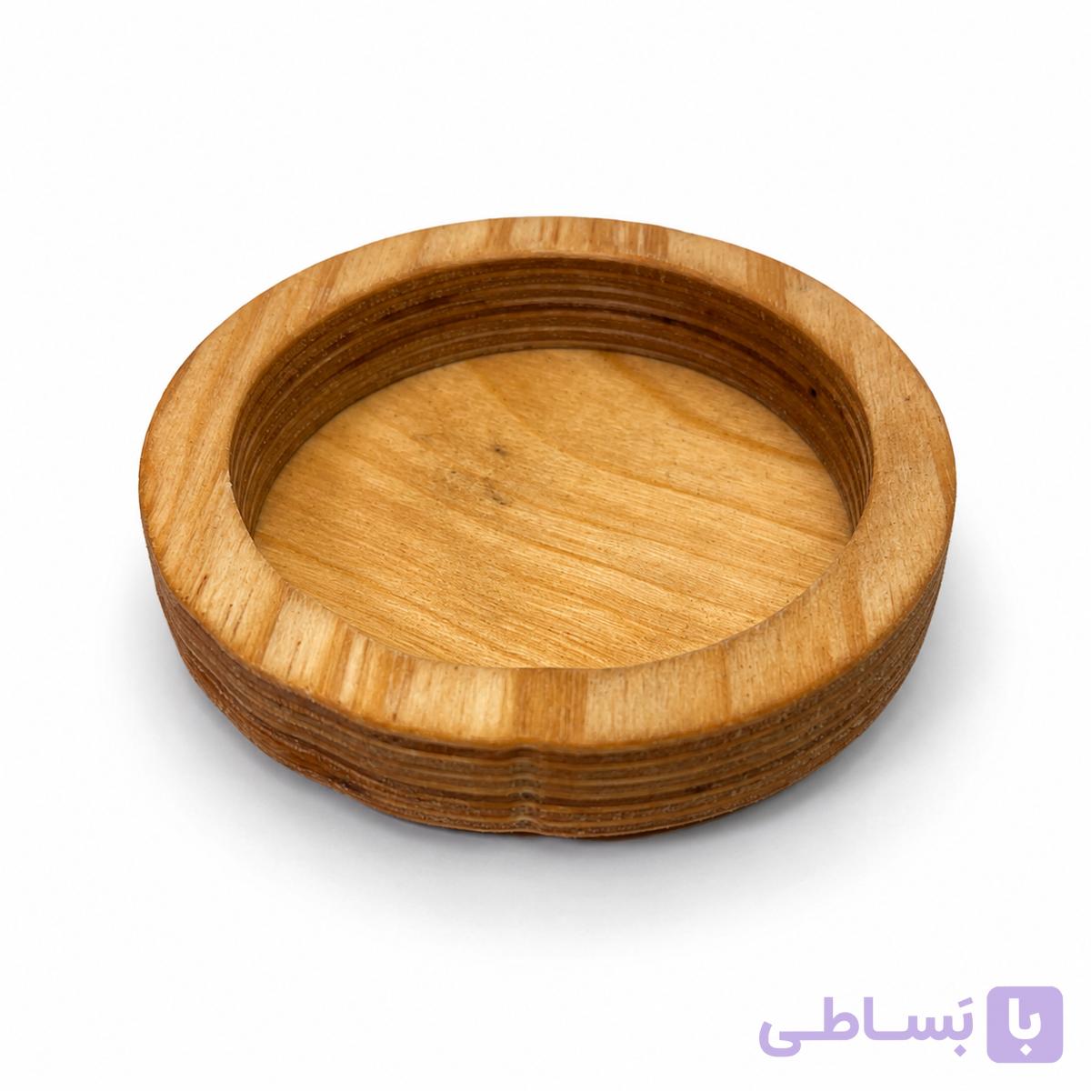 پیاله چوبی گرد — تصویر 1