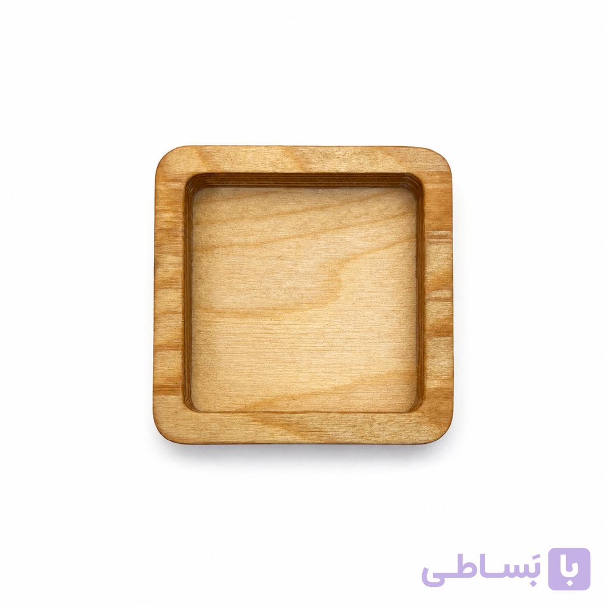 پیاله چوبی مربع — تصویر 1