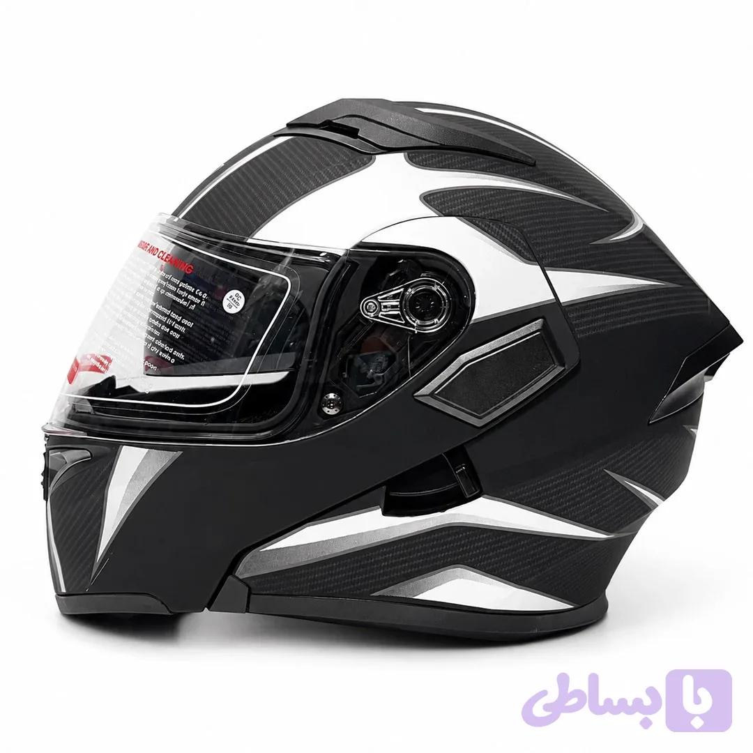 کلاه کاسکت فک متحرک 101 دی اِی ۱ مدل BLACK GREY