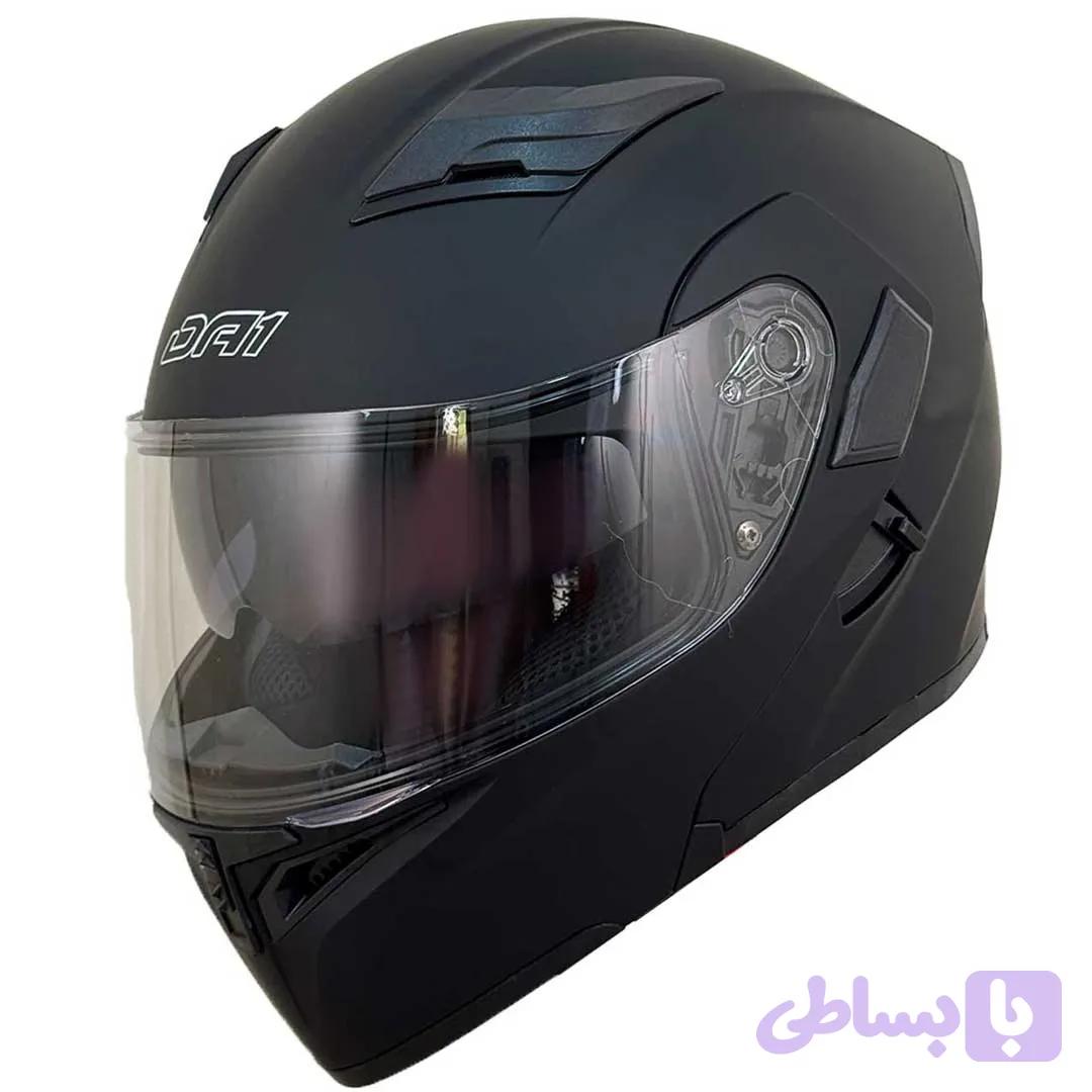 کلاه کاسکت فک متحرک 101 دی اِی ۱ مدل MATT BLACK