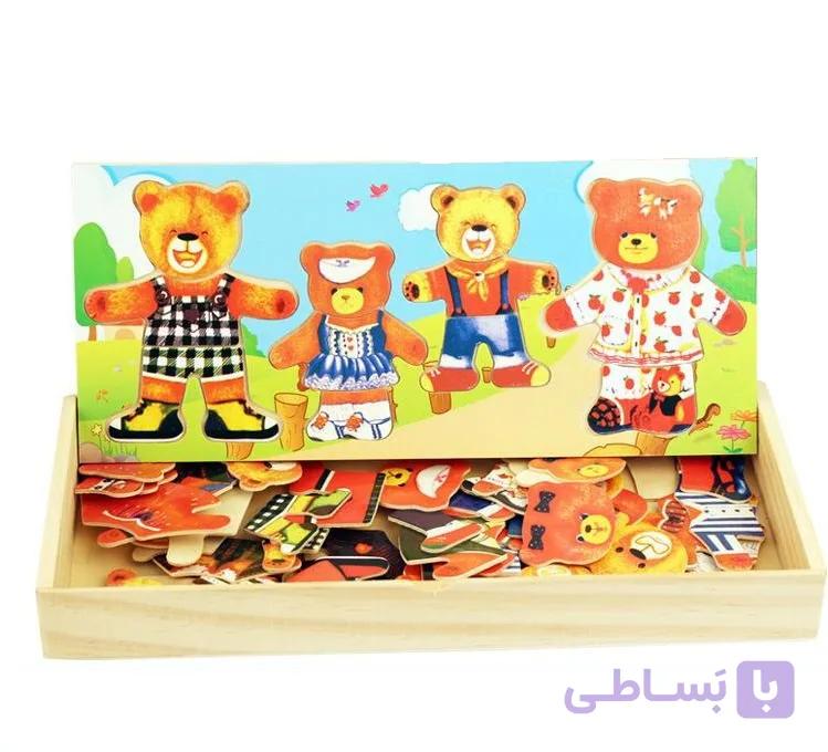 باکس پازل چوبی خانواده خرس