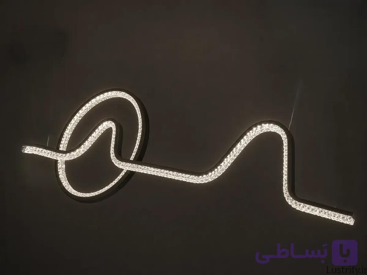 لوستر مدرن مدل ضربان قلب کریستالی — تصویر 1