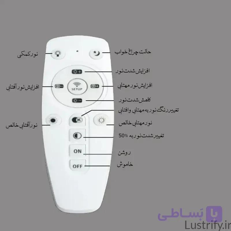 لوستر مدرن مدل مستطیل دوطرف نور — تصویر 1