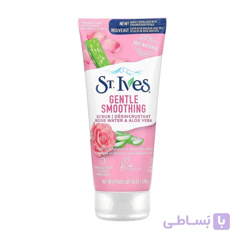 اسکراب لایه بردار پوست اس تی.ایوز سری GENTLE SMOOTHING مدل ROSE WATER AND ALOE VERA حجم 170 میلی لیتر — تصویر 1