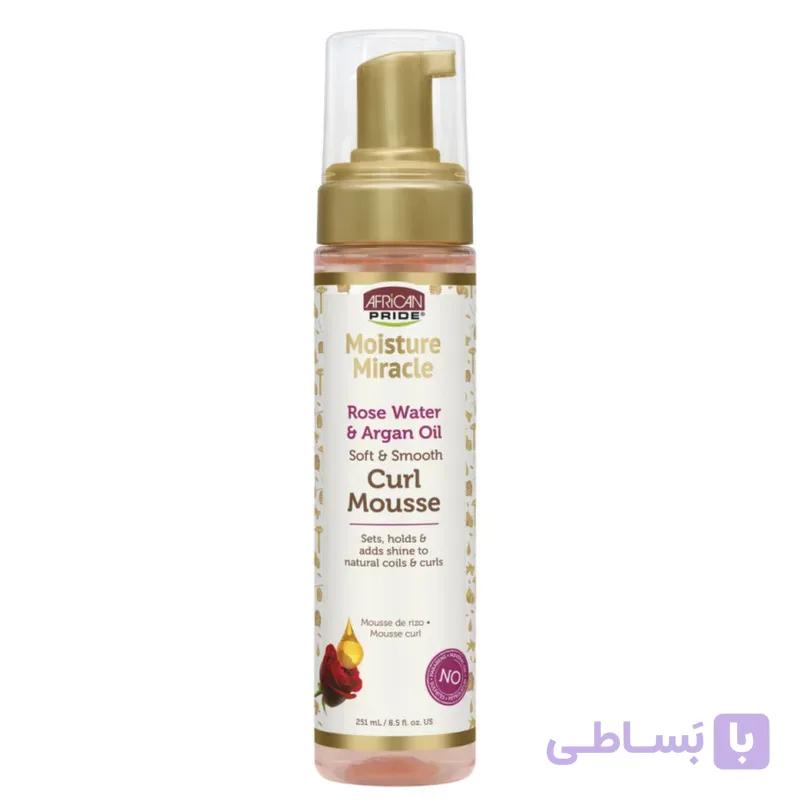موس مو آفریکن پراید مدل رز واتر و روغن آرگان حجم 251 میلی‌لیتر — تصویر 1